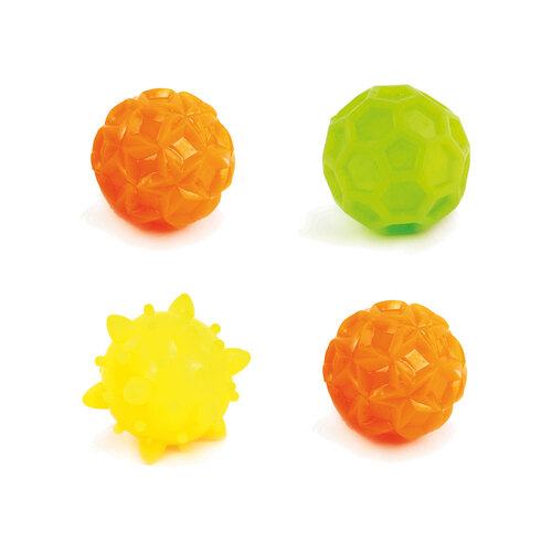 4x Fumfings 7cm Light Up Bounce Balls Kids Toy 3y+ Assorted