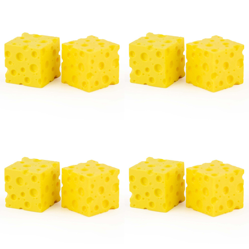 4PK Pocket Money Fun 5cm Peek-A-Boo Pop Up Mouse Kids Sensory Toy 3y+ Yellow