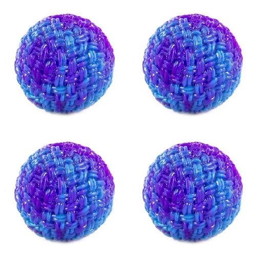 4PK Pocket Money Fun 6.5cm High Bounce Wolly Ball Toy - Assorted