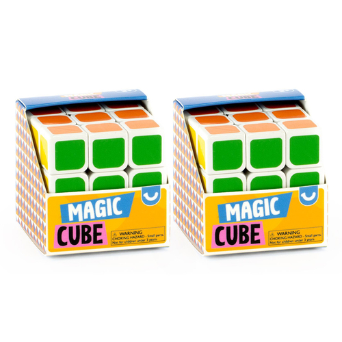 2PK Pocket Money Fun 6cm Magic Cube Kids Puzzle Toy 3y+