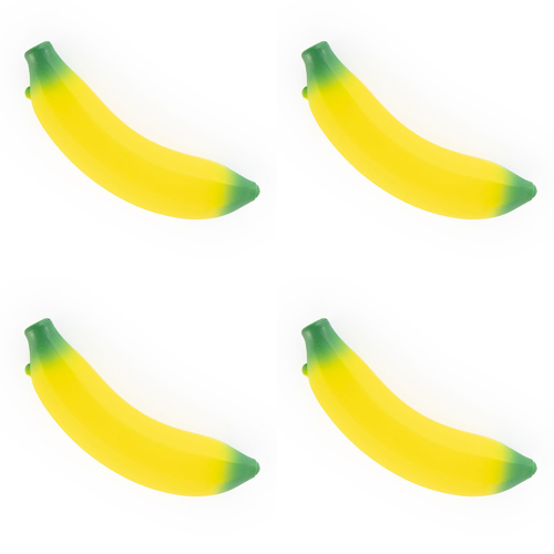 4PK Pocket Money Fun 19cm Squishy Banana Kids Toy 3y+