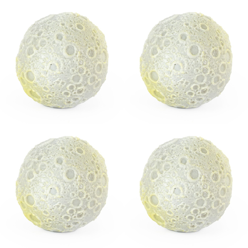 4PK Pocket Money Fun 7cm Light Up Moon Balls Kids Sensory Toy
