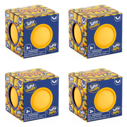 4PK Pocket Money Fun Emoji Squeeze Ball Kids Sensory Toy Assorted 3+
