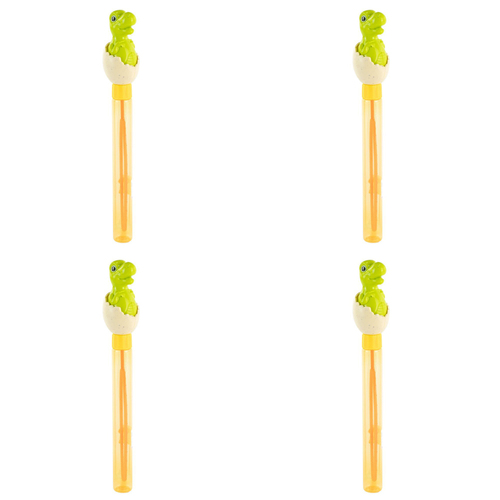 4PK Pocket Money Fun Dinosaur Bubble Wand Kids Toy - Assorted 3y+
