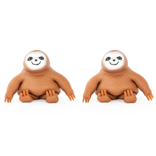 2PK Keycraft 15.5cm Super Stretch Sloth Kids Toy 3y+ Assorted