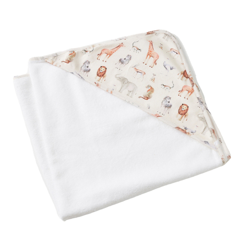 Jiggle & Giggle Cotton Baby/Infant Hooded Towel - Zambesi Printed Jersey