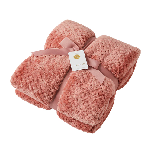 Pilbeam Living Aria 130x170cm Throw Blanket - Rosewood