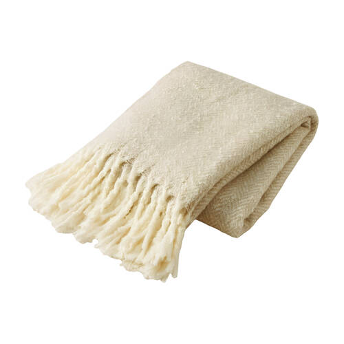 Pilbeam Living Herringbone Throw Home Decor 127x152cm Beige