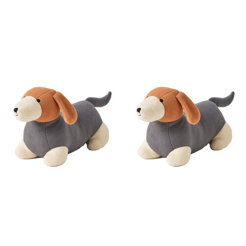 2x Pilbeam Living Polyester Milo Door Stop Weighted Doorstopper Home Decor Grey 