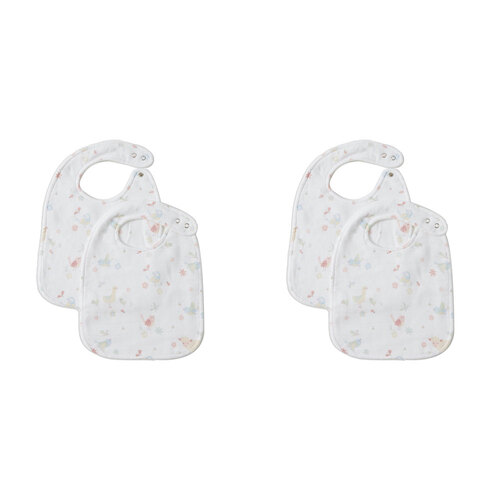 2PK 2pc Jiggle & Giggle Birdy Muslin Bib Set Baby Feeding