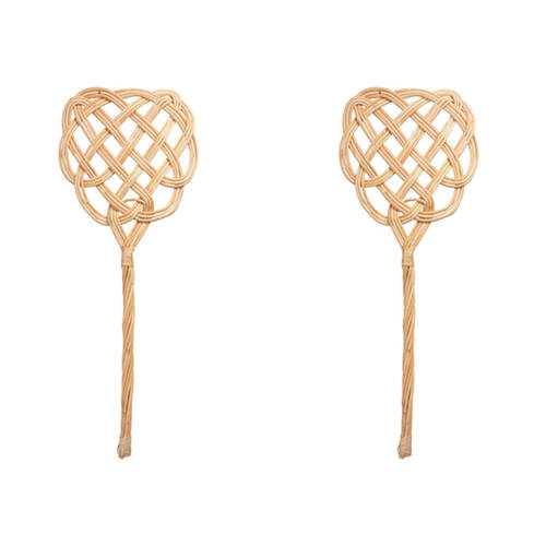 2PK Esschert Design Rattan Indoor/Outdoor Carpet Beater Home Cleaning Tool 71cm