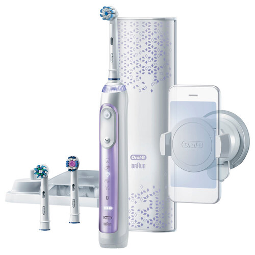 Oral B Genius 9000 Orchid Purple Electric Toothbrush Set