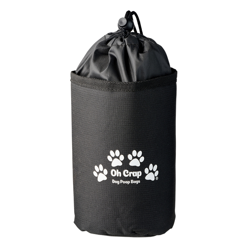 Oh Crap Weatherproof Dog Treat Bag With Leash Clip Black