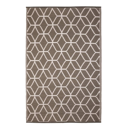 Esschert Design Garden Carpet Outdoor Rug Water-Permeable 120x183cm Beige/White