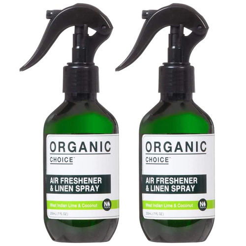 2PK Organic Choice Air Freshener Linen Spray 200ml Lime & Coconut