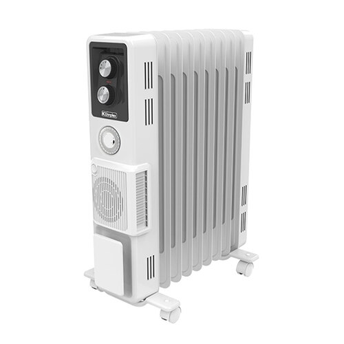 Dimplex 2400W/63.5cm Oil Column Heater w/ Timer & Turbo Fan - White