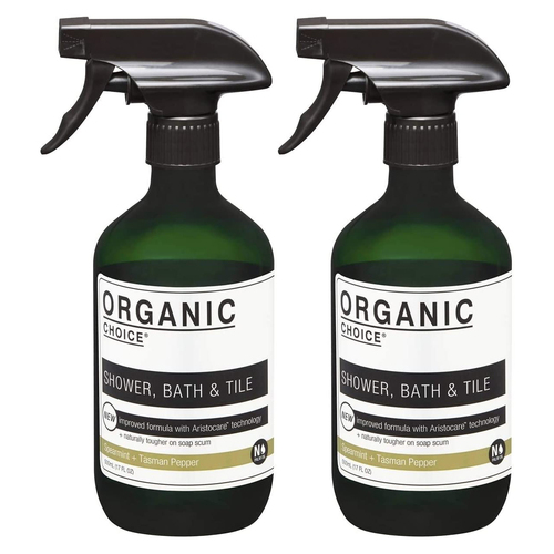 2PK Organic Choice Bathroom Cleaner Spray 500ml Spearmint & Tasman Pepper