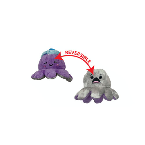 Bensons Reversible Octopus Wave 2 40cm Kids/Childrens Soft Plush Toy 0y+ Asstd