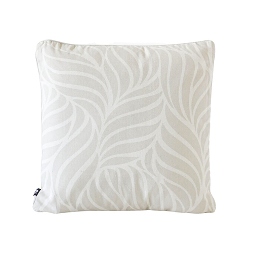 Rayell 45x45cm Printed Leaf Love Indoor Cushion - Grey