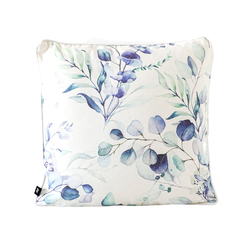 Rayell 45x45cm Indoor Printed Soft Botanical Cushion - Blue
