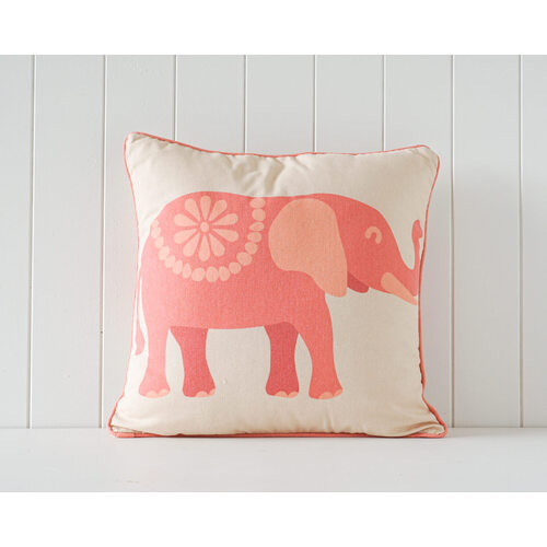Rayell Indoor Square Cushion Elephant Pink  45x45cm