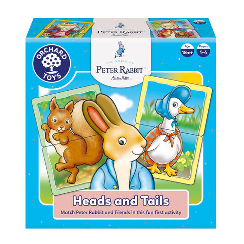 Orchard Toys Peter Rabbit Heads & Tails Kids Educational Game 18m+