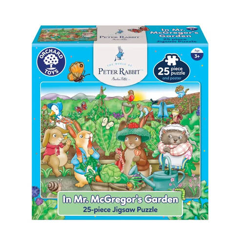 25pc Orchard Toys Peter Rabbit Mr McGregors Garden Puzzle Game 3y+