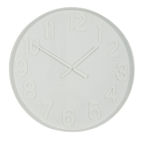 Coast To Coast Home 80cm Wilton Metal Clock White