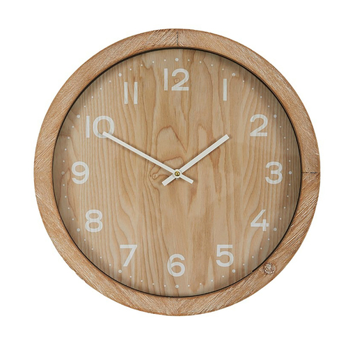 Coast To Coast Home 40cm Colt Wooden Clock Natural