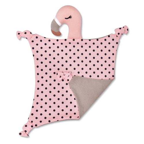 Organic Farm Buddies Cotton 30.5cm Blankie Franny Flamingo Baby/Infant 0m+