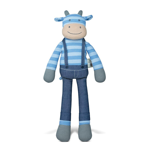 Organic Farm Buddies 35cm Mr Moo Kids Plush Animal Toy 0+