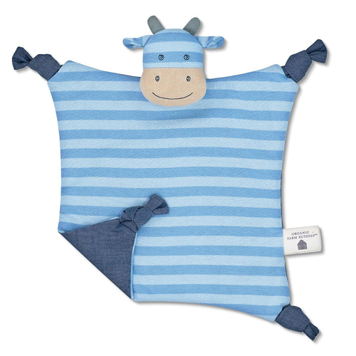 Organic Farm Buddies Cotton 30.5cm Blankie Mr Moo Baby/Infant 0m+