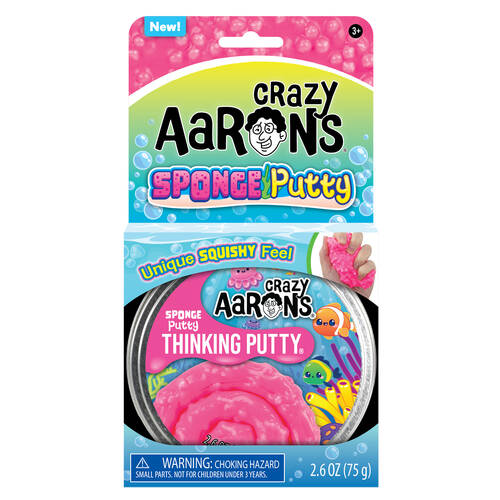 Crazy Aarons Trendsetters Sponge Putty 4 Inch Tin Kids Sensory Toy 3y+