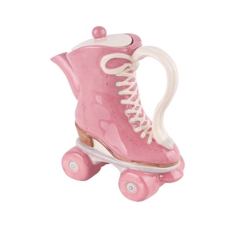 Roller Skates Novelty Collectable Ceramic Themed Teapot Pink 19cm