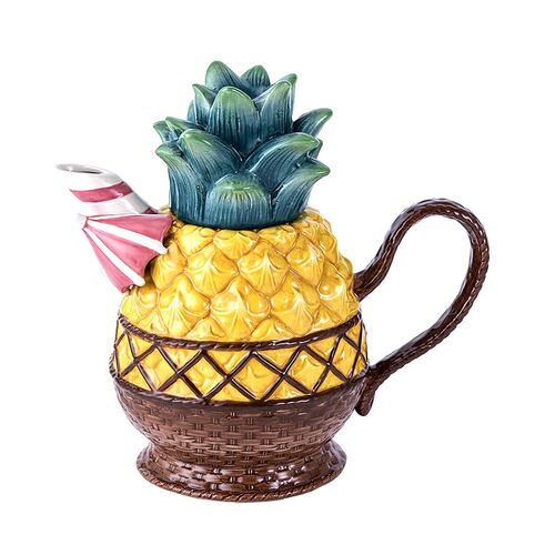 Pineapple Novelty Collectable Ceramic Themed Teapot 25cm