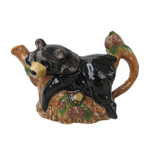 Black Bear Novelty Collectable Ceramic Themed Teapot 28cm