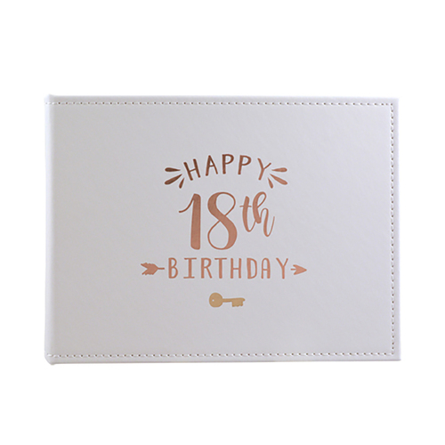 18th Guest Book Rose Gold Text 23x18 Novelty Birthday Signing Decor