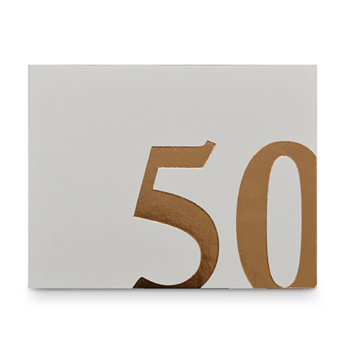 50th Guest Book Rose Gold Text 27x19cm Novelty Birthday Signing Decor