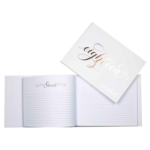18th Birthday Signature Guest Book Rose Gold Text 23x18cm Novelty/Keepsake