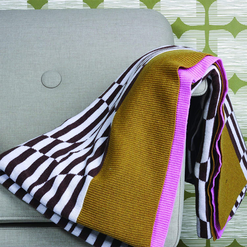 Orla Kiely Throw Stripe Flower Nutmeg 200x150x1cm