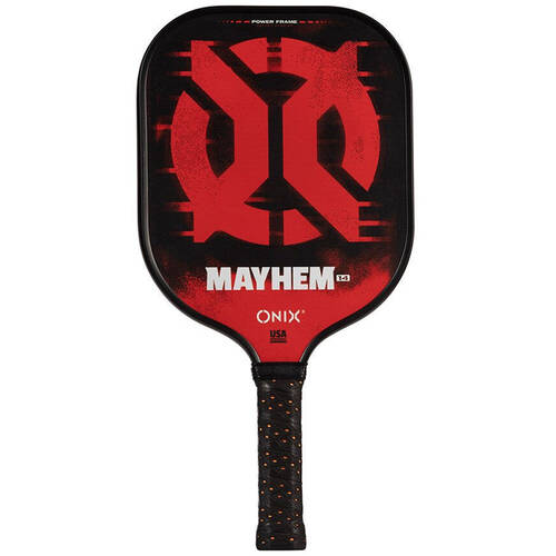 Onix Mayhem Carbon Fibre Pickeball Paddle 14mm Pickle Sports Racquet Black