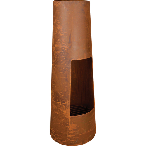 Wildtrak Rustic Round 100cm Steel Fire Pit Tardis - Brown