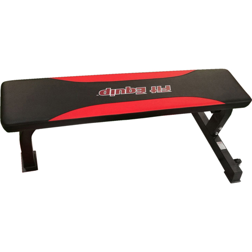 Pro Max Deluxe 110cm Workout Flat Bench - Black/Red