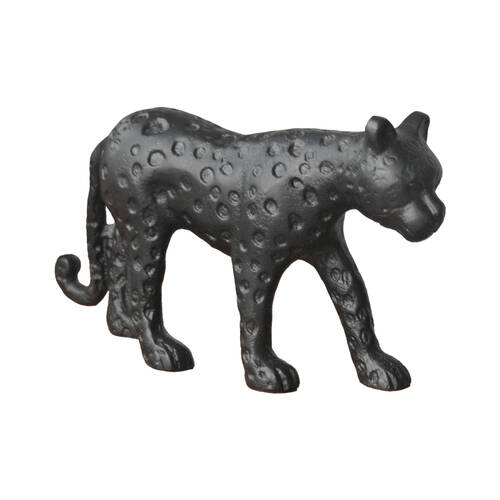 White Moose Leopard Home Decor Metal Sculpture/Figurine 24x13x5cm Black