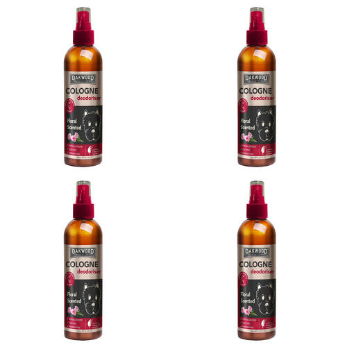 4PK Oakwood 200ml Smell A Riffik Pet Cologne Floral Scent