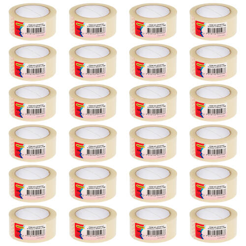 24PK Toolrich Packaging Tape Sticky Adhesive Packing Roll 48mmx70m Clear