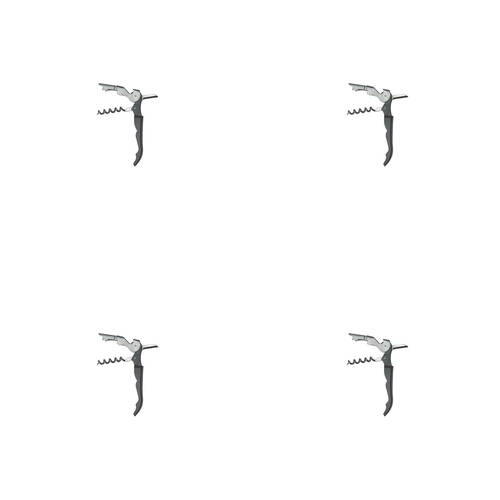 4PK Barpro Waiters Friend Black Cockatoo Corkscrew Barware Accessory