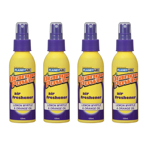 4 x Orange Power Lemon Myrtle Air Freshener Odour Eliminator 125ml