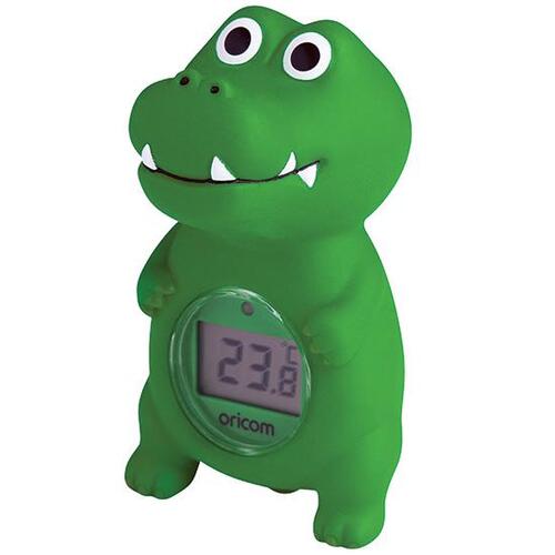 Oricom 02SCR Digital Baby Bath Thermometer Crocodile w/ Temperature Alert 0m+
