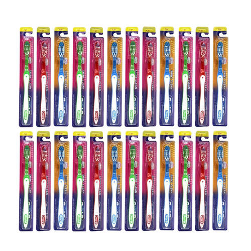 24x Oral B Shiny Clean Medium Standard Toothbrush Dental Care